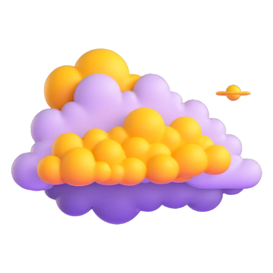 golden yellow Flying Nimbus cloud from Dragon Ball anime sticker