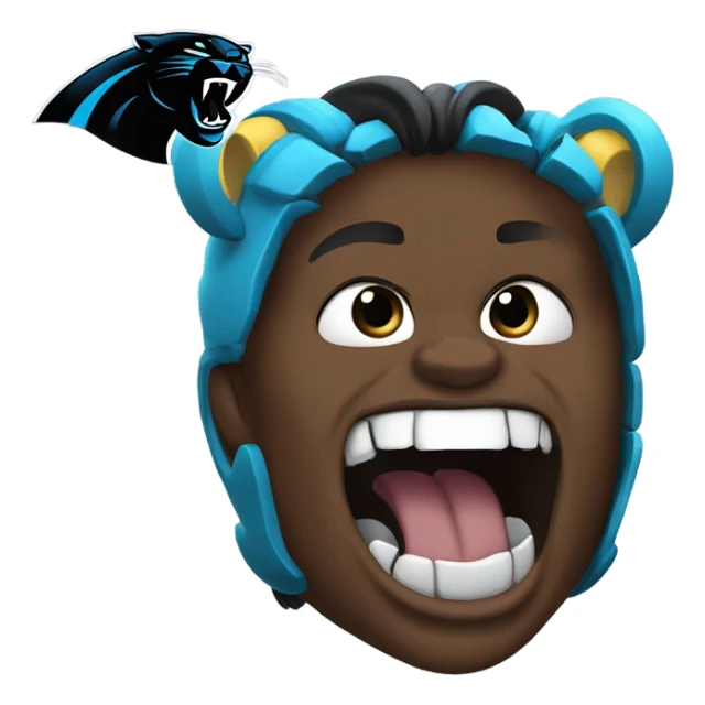 Carolina panthers eating a bird sticker