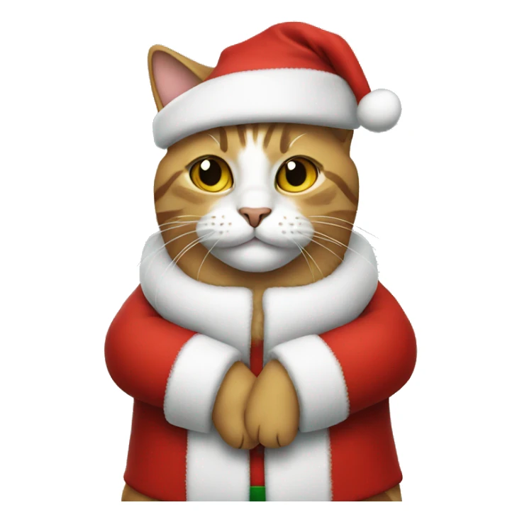 Cat wearing Santa Claus costume  sticker