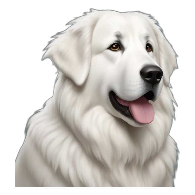 A photo realistic Great Pyrenees  sticker