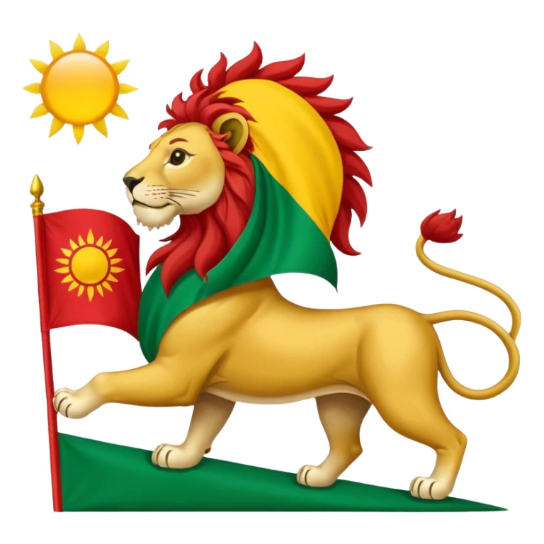 The Lion and Sun Flag of Iran sticker