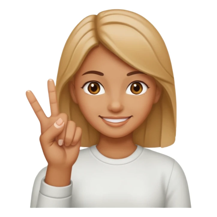 Chica sacando el dedo de enmedio y sonriendo sticker