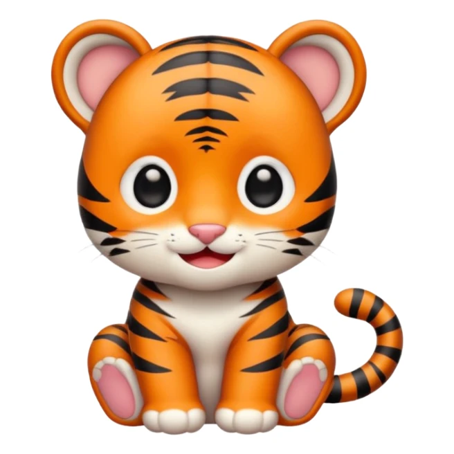 Cute kawai adorable chibi baby "Rishboland Tiger"   sticker