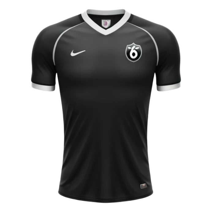 maillot football uni noir sans numéro ni logo sticker