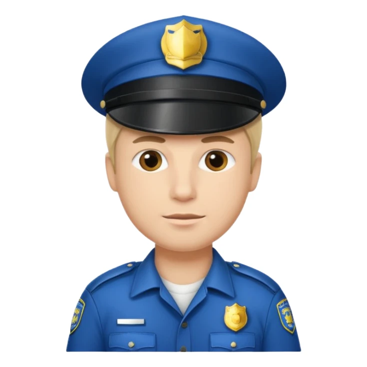 Priest with a police hat sticker