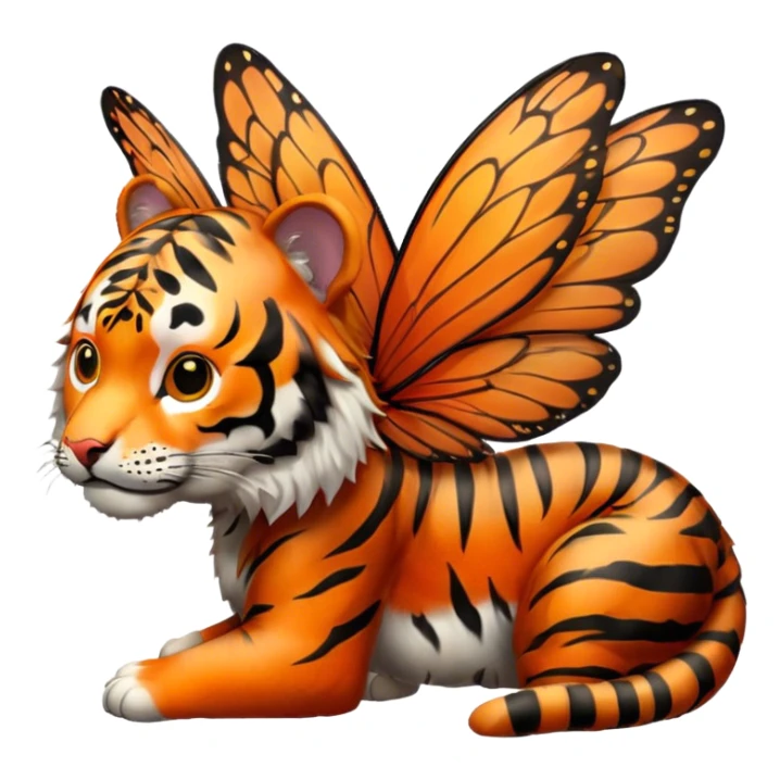 Tiger with fairy wings sticker