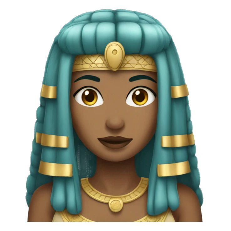 Cleopatra with long hair sticker