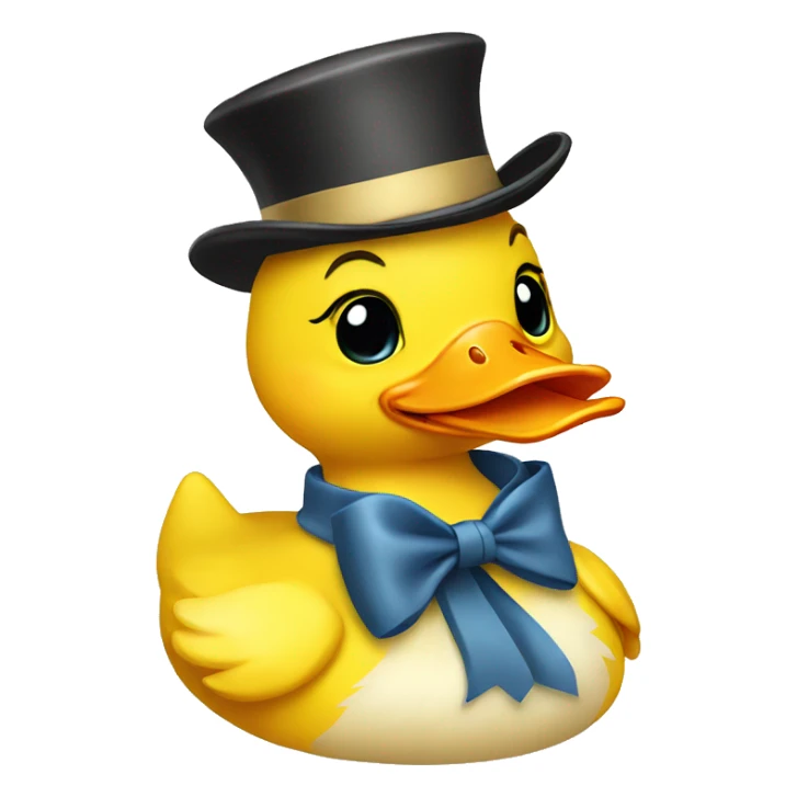 yellow duck wearing bow sticker