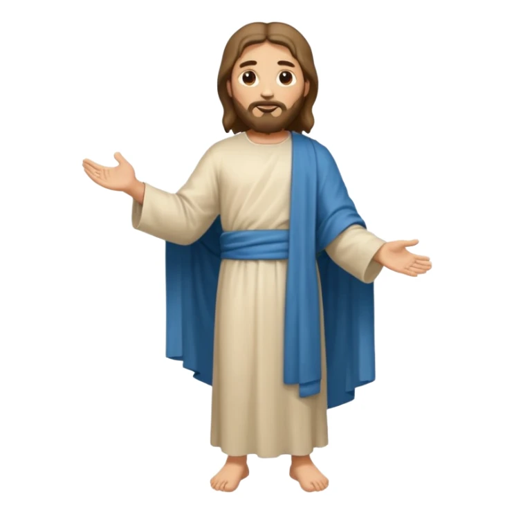 fullbody, head-to-toe, Jesus's apostle Thomas, normal emoji style, different pose sticker