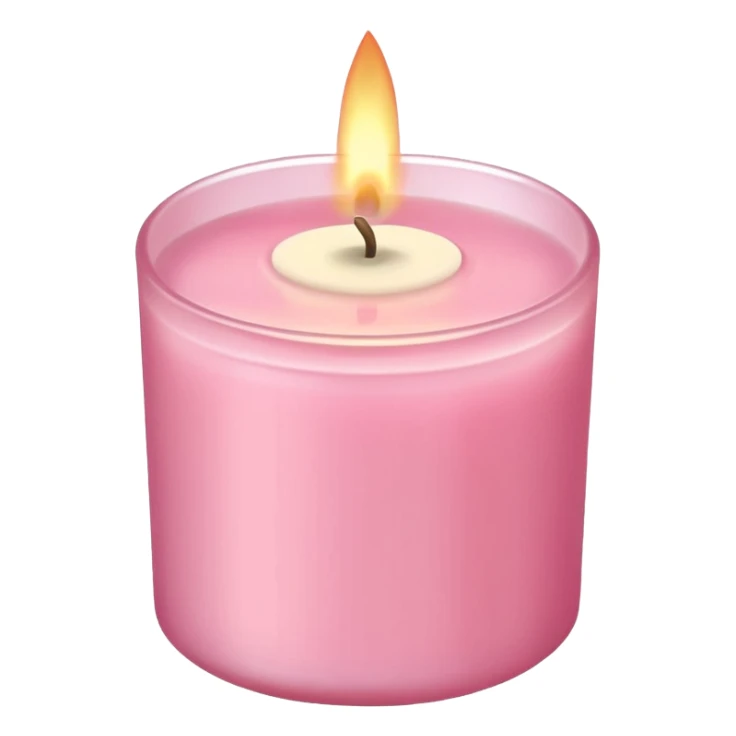 Natural Scented Candle, pink pastel sticker