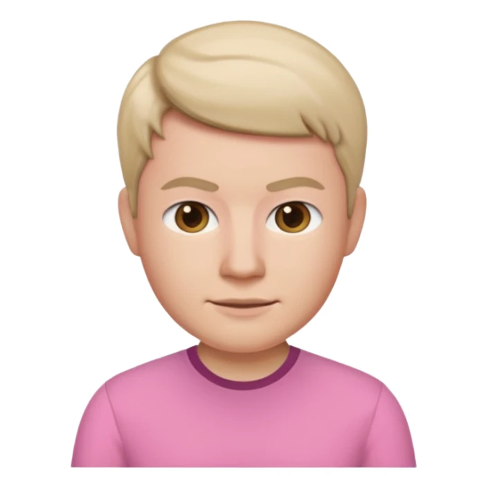 Memoji baju pink muka warna sticker