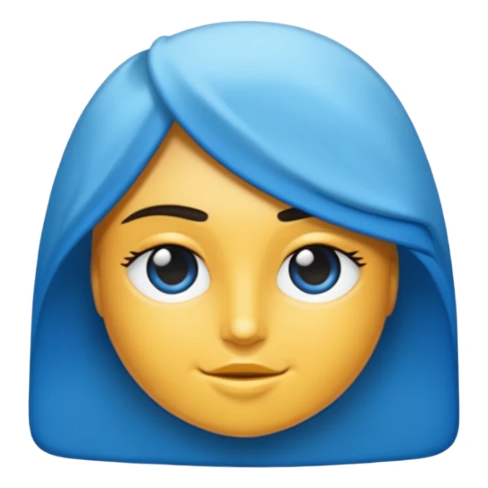 Mavi Dikenli bir topun içinde beyaz tık sticker