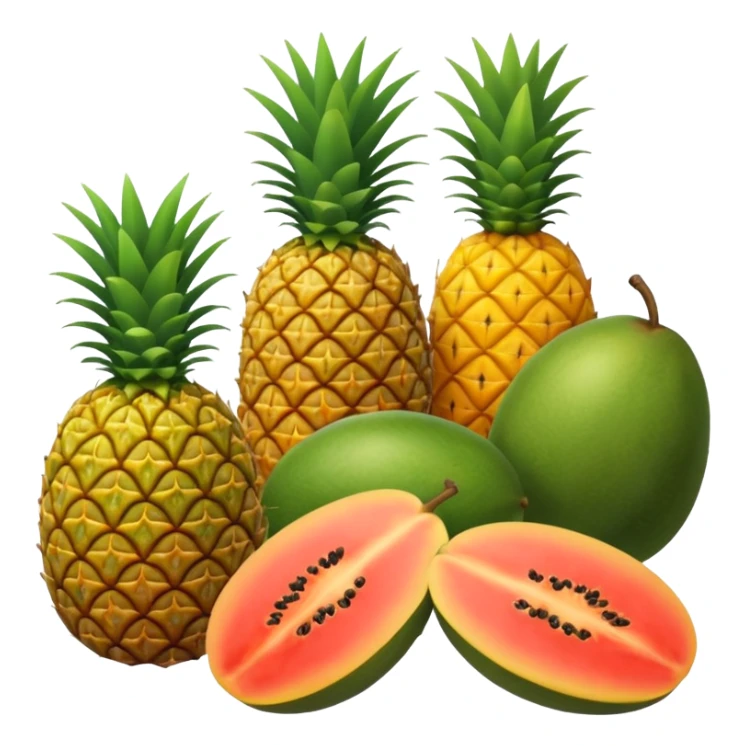 Full Tropical exotic fruits together sticker