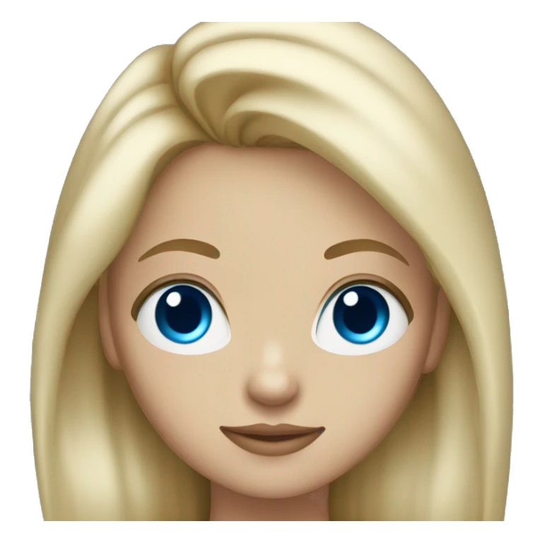 Ash blonde haired girl with blue eyes  sticker