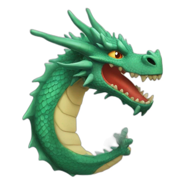 A dragon's head A dragon set and his foot sticker