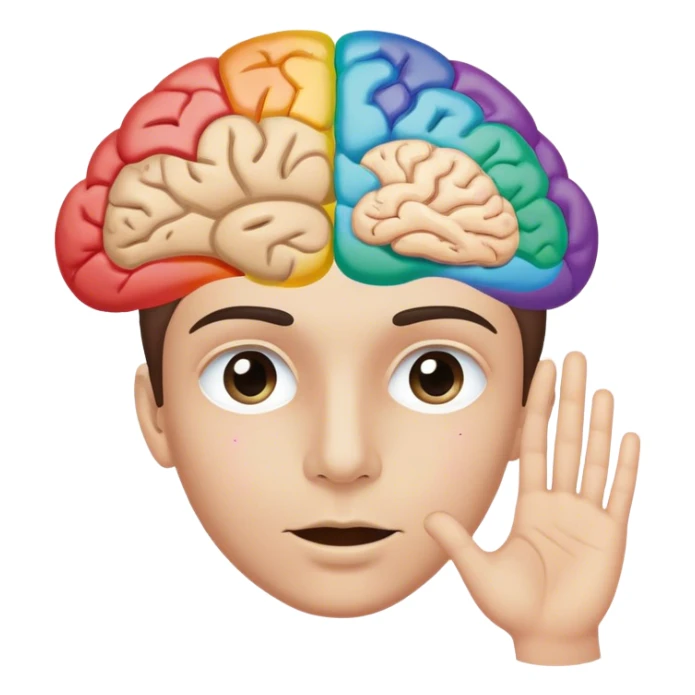 My emoji will have a human features like eyebrows, hands ,mouth and nose. And it will also have a opened head which I can see brain inside. 10 profiles of IB is written in it’s speech bubble with rainbow colors.
 sticker