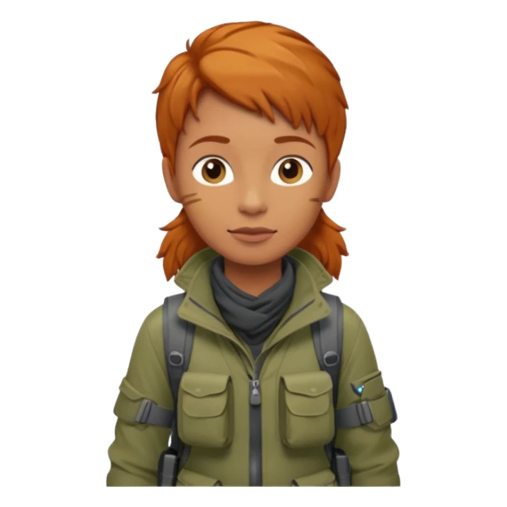 
wildlife photographer, trekking clothes, ginger hair sticker
