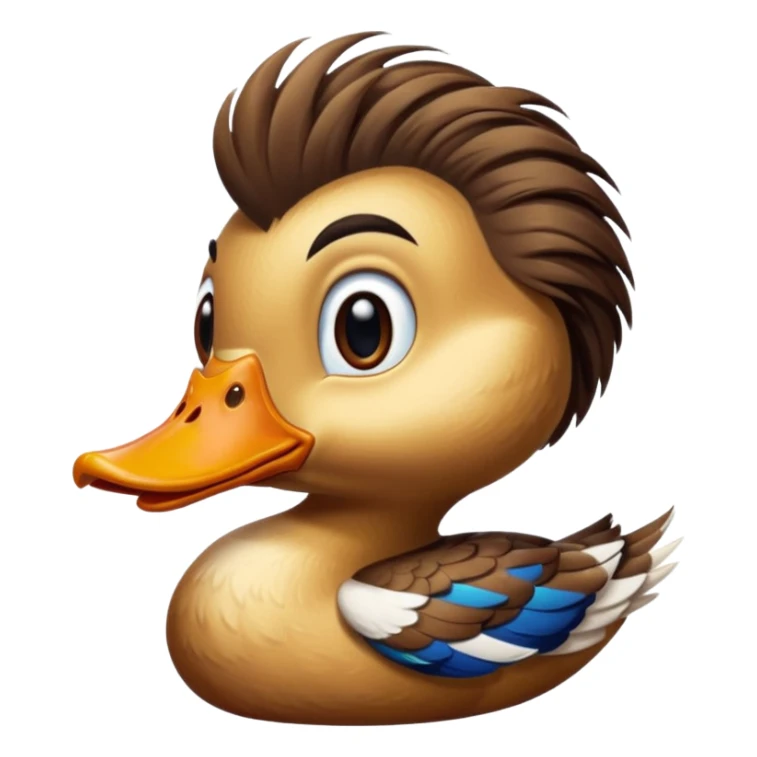 Um pato com um cabelo Channel sticker