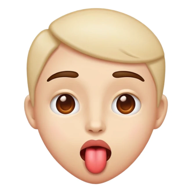 heart eyes with tongue out sticker