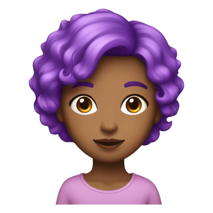 Fille avec des cheveux violet et des mèche rose sticker