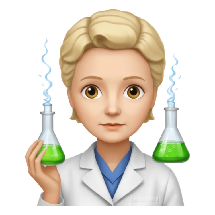 marie curie french scientific sticker