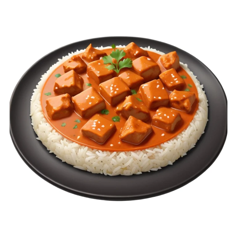 slack emoji indian butter chicken on rice sticker