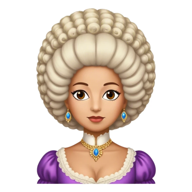 queen charlotte bridgerton with crazy wig afro american sticker