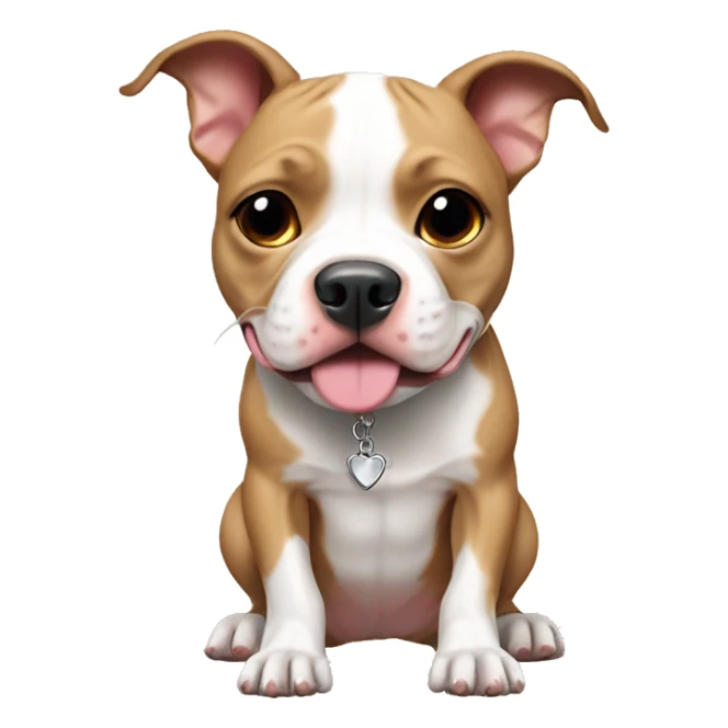 cute pit bull with Chihuahua ￼ sticker