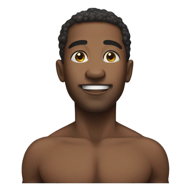 African American that’s floating on clouds shirtless sticker