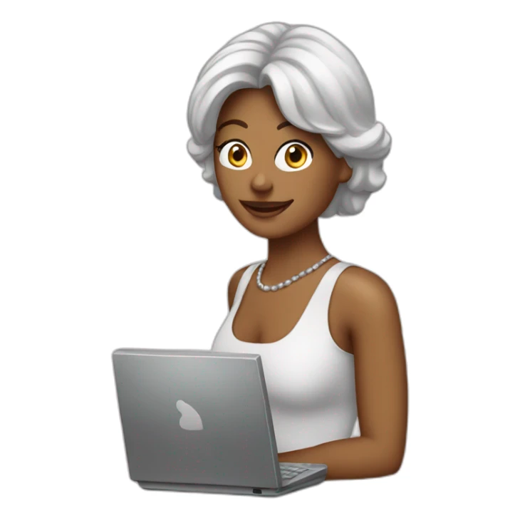 woman-earney-money-whit-computer sticker
