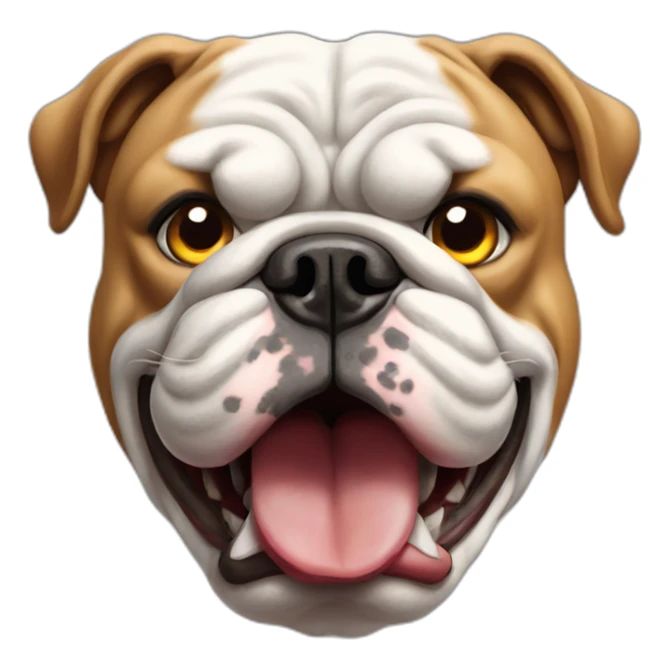 angry english bulldog sticker