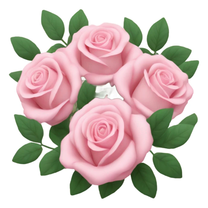 bouquet of pastel pink roses sticker