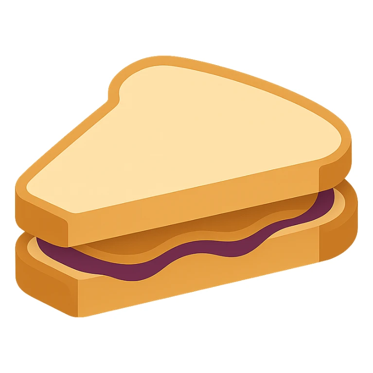 peanut butter and jelly sandwich, minimal flat icon sticker