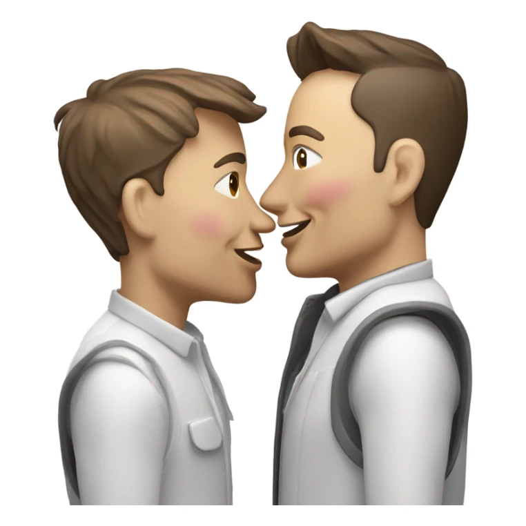 Elon Musk kissing Elon musk sticker