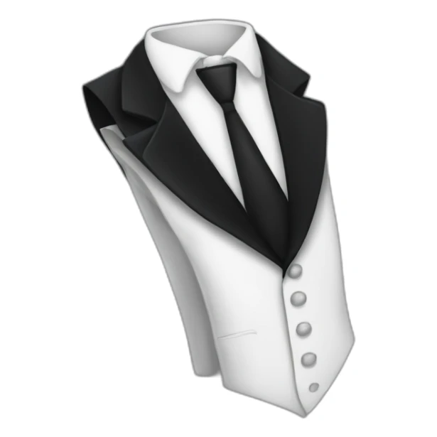 white tie and top of black suit sticker