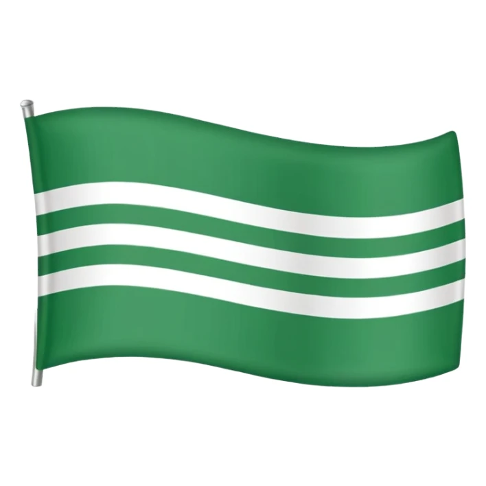 Bandera Andalucía  franja verde, blanca y verde horizontales sticker
