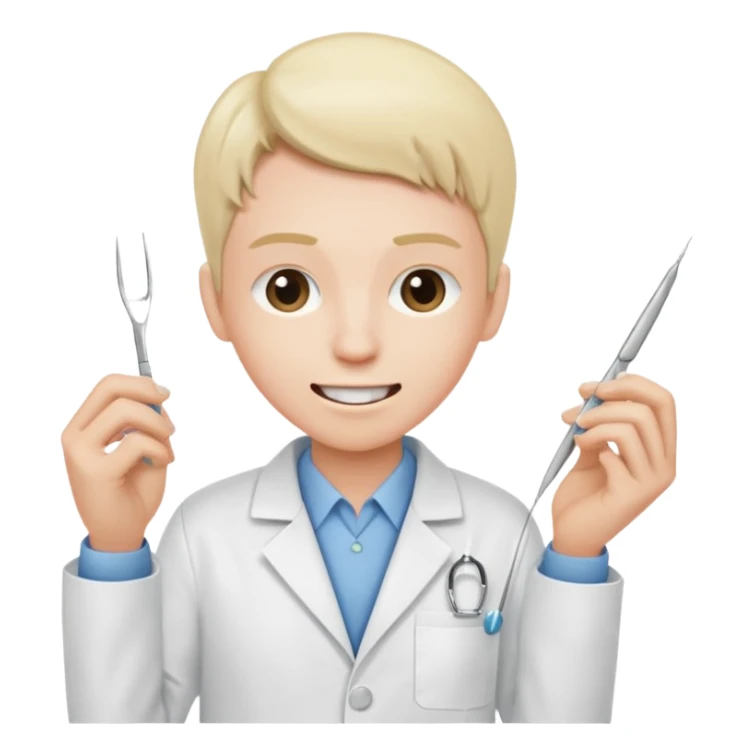 Tooth extracted holded by tweezer out of pocket  sticker