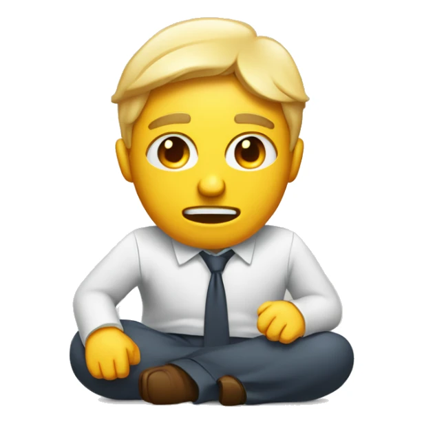 a person working hard in the office about to burn out and sweating sticker