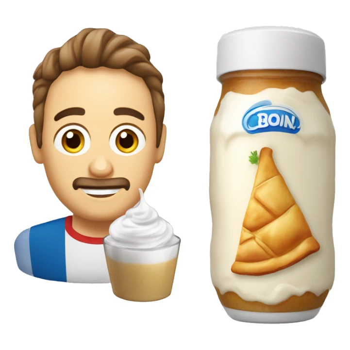 Serbian burek and yogurt in a bottle  sticker