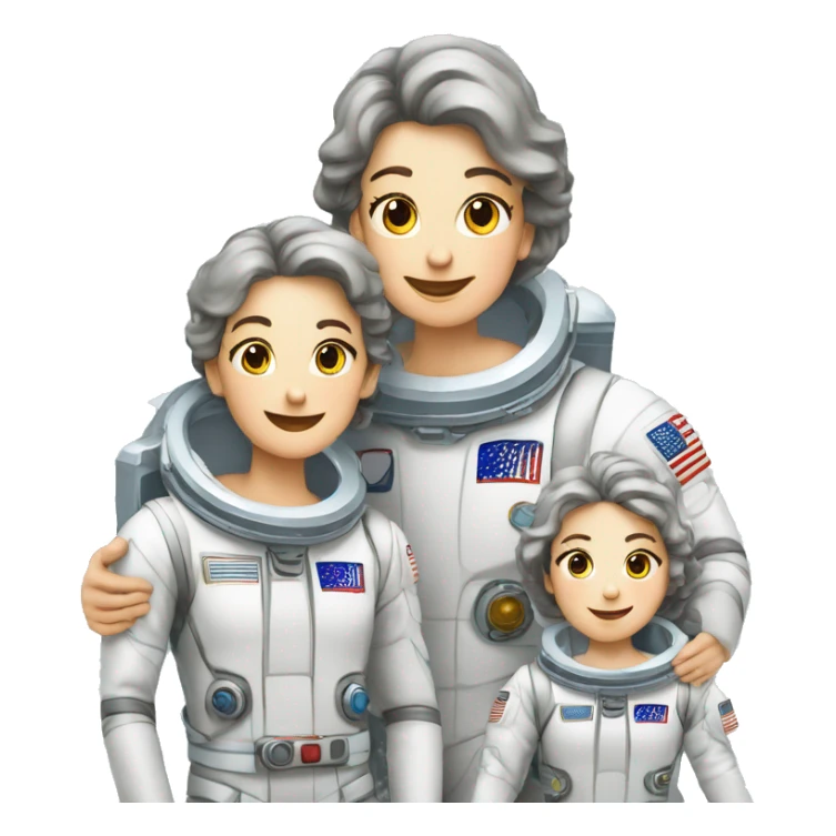 Astronautas fazendo coração com as mãos  sticker