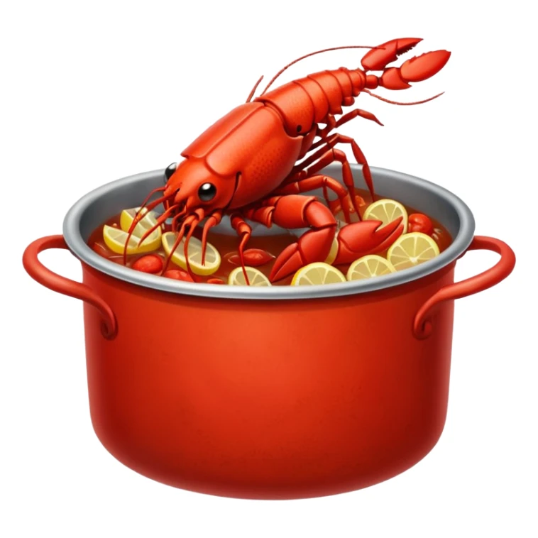 a lot of crayfish in the pot sticker