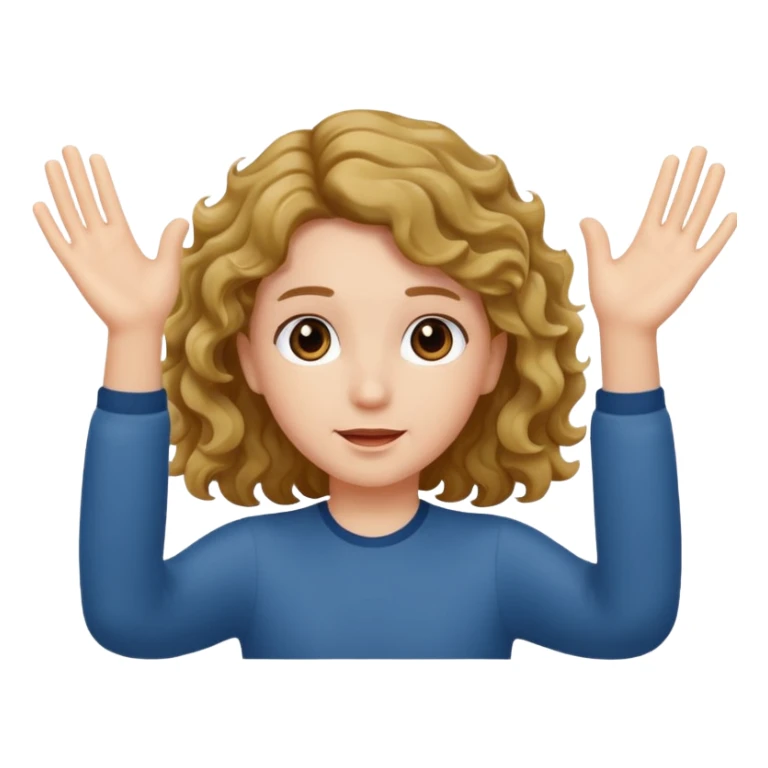 I am innocent hands up it was not me wavy hair sticker