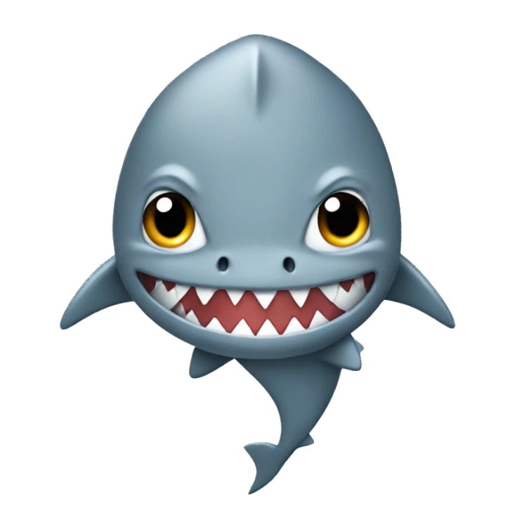 shark wearing a hoodie holding up middle finger with a side eye look sticker