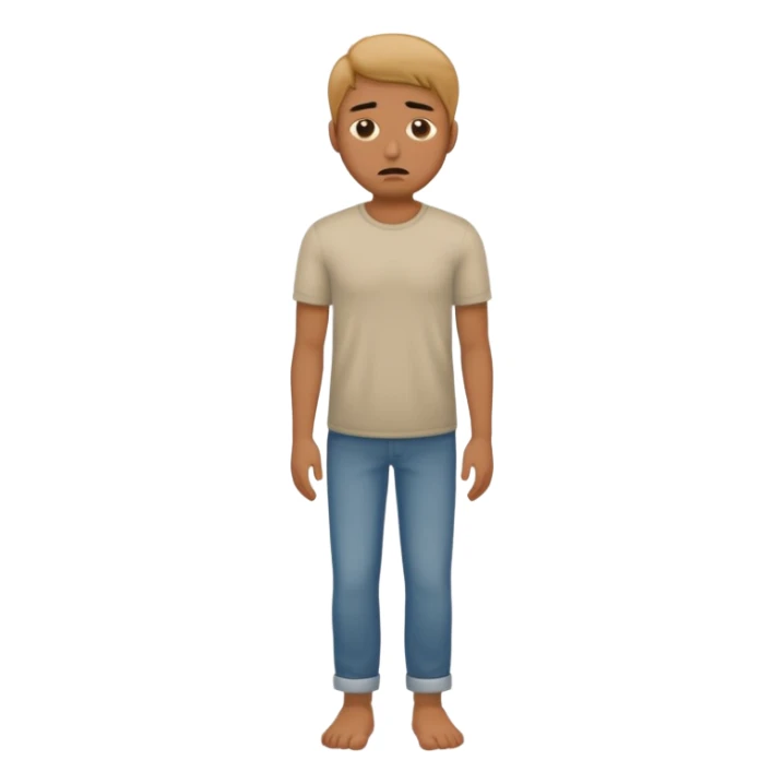 The sad man full body detalizated sticker