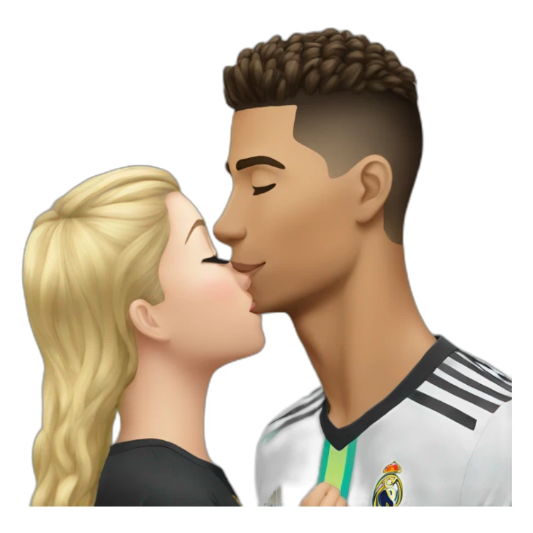 girl kiss ronaldo sticker
