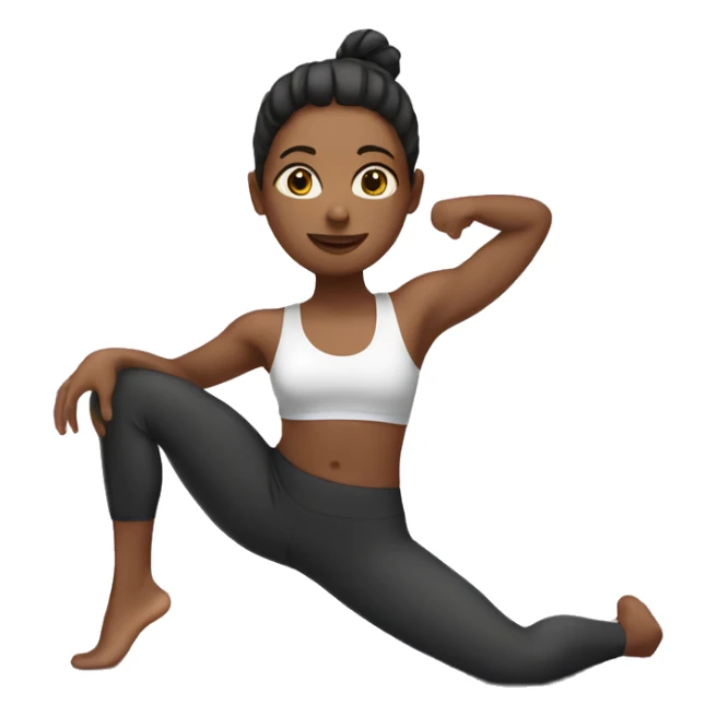 Girl doing pilates sticker