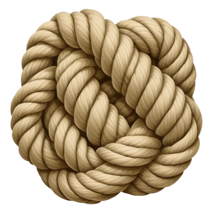 simple rope knot, tied knot, Knotenpunkt sticker