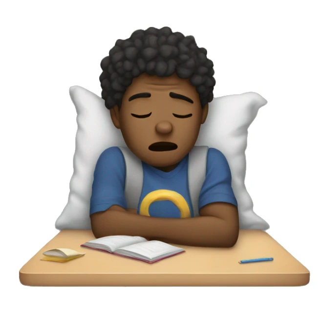 Tired of school wants to sleep sticker