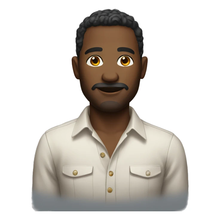 male portrait in open shirt sticker