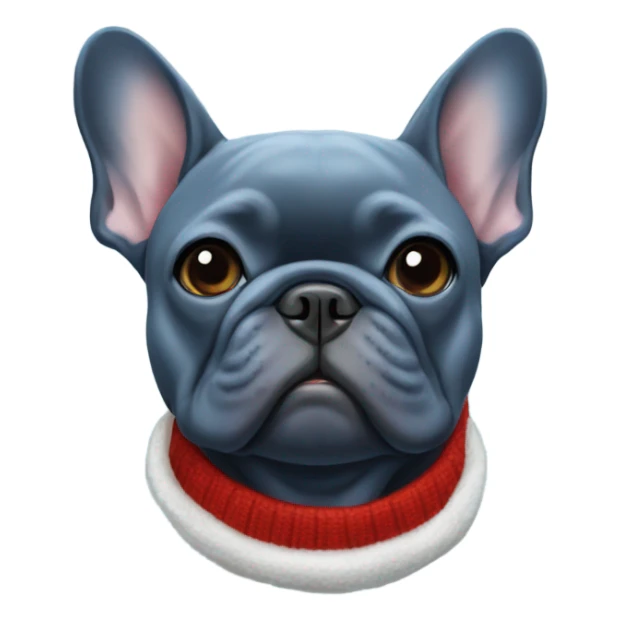 Blue French bulldog Christmas sweater  sticker